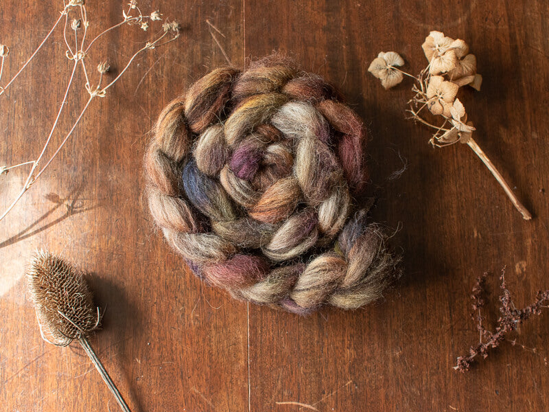 Bronzite – hand-dyed wool tops
