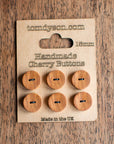 Handmade English cherry wooden buttons