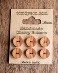 Handmade English cherry wooden buttons