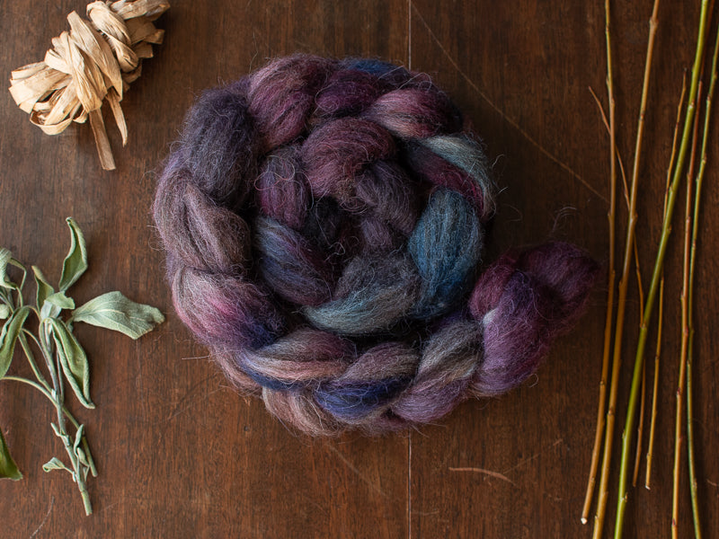 Descent – hand-dyed wool tops
