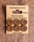 Handmade English laburnum wooden buttons