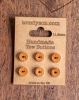 Handmade English yew wooden buttons