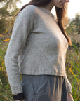 Pediment boxy, drop shoulder jumper knitting pattern