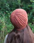 Leaf Nest cable knit hat knitting pattern