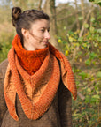 Pearroc colourwork, lace shawl knitting pattern