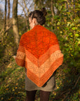 Pearroc colourwork, lace shawl knitting pattern