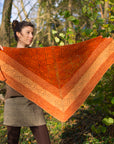 Pearroc colourwork, lace shawl knitting pattern