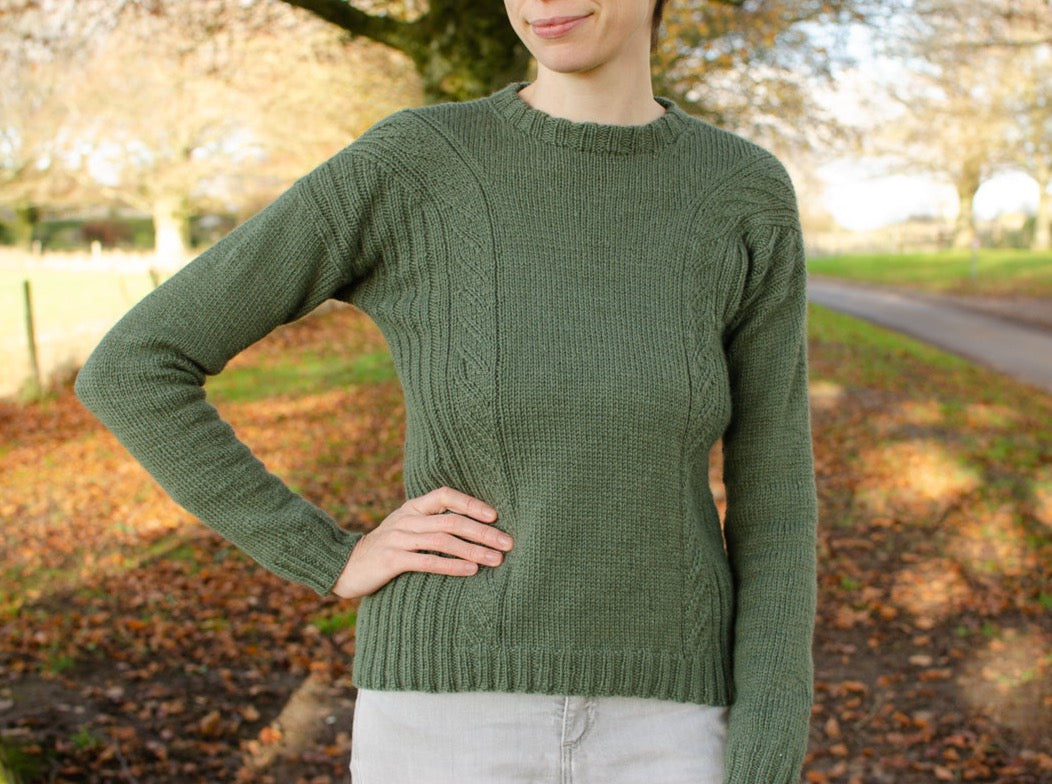 Woodbind jumper knitting pattern